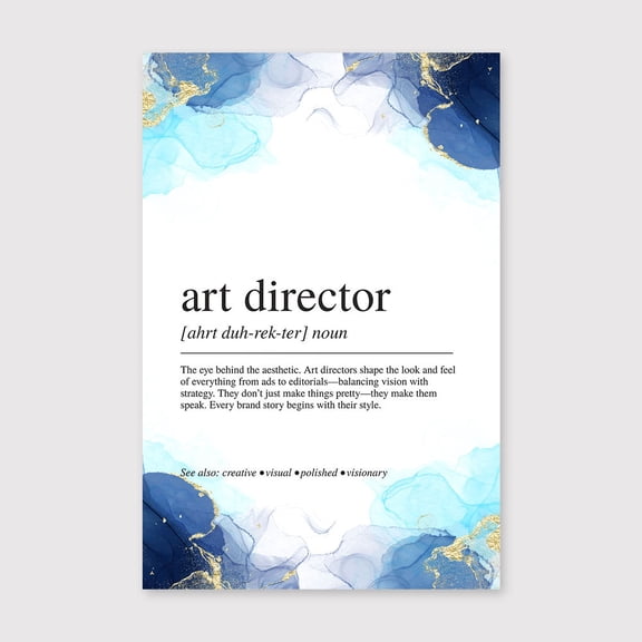 Art Director Definition Canvas 8x12 inch, Art Director Definition Print, Creative Career Wall Art, Modern Typography Poster