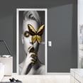 thumbnail image 1 of Art Door Sticker for Bedroom Livingroom, Wall Decal Self-Adhesive Waterproof Removable Door Murals Wallpaper Home Decoration, 1 of 7