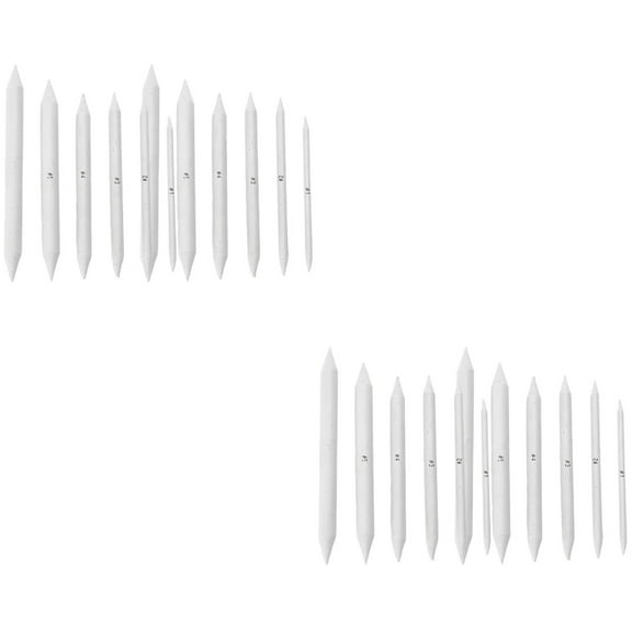 Art Drawing Stumps Blending Sandpaper Block Graphite Rub Shading Pencils 4 Sets/12PCS White