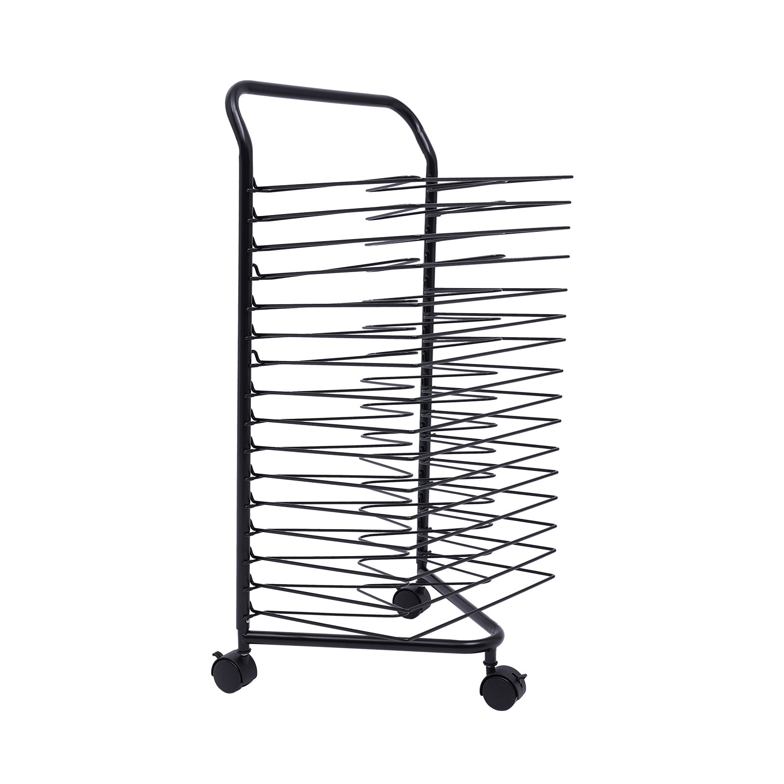 Art Drying Rack on Wheels,16 Shelves Metal Paint Drying Rack Artwork