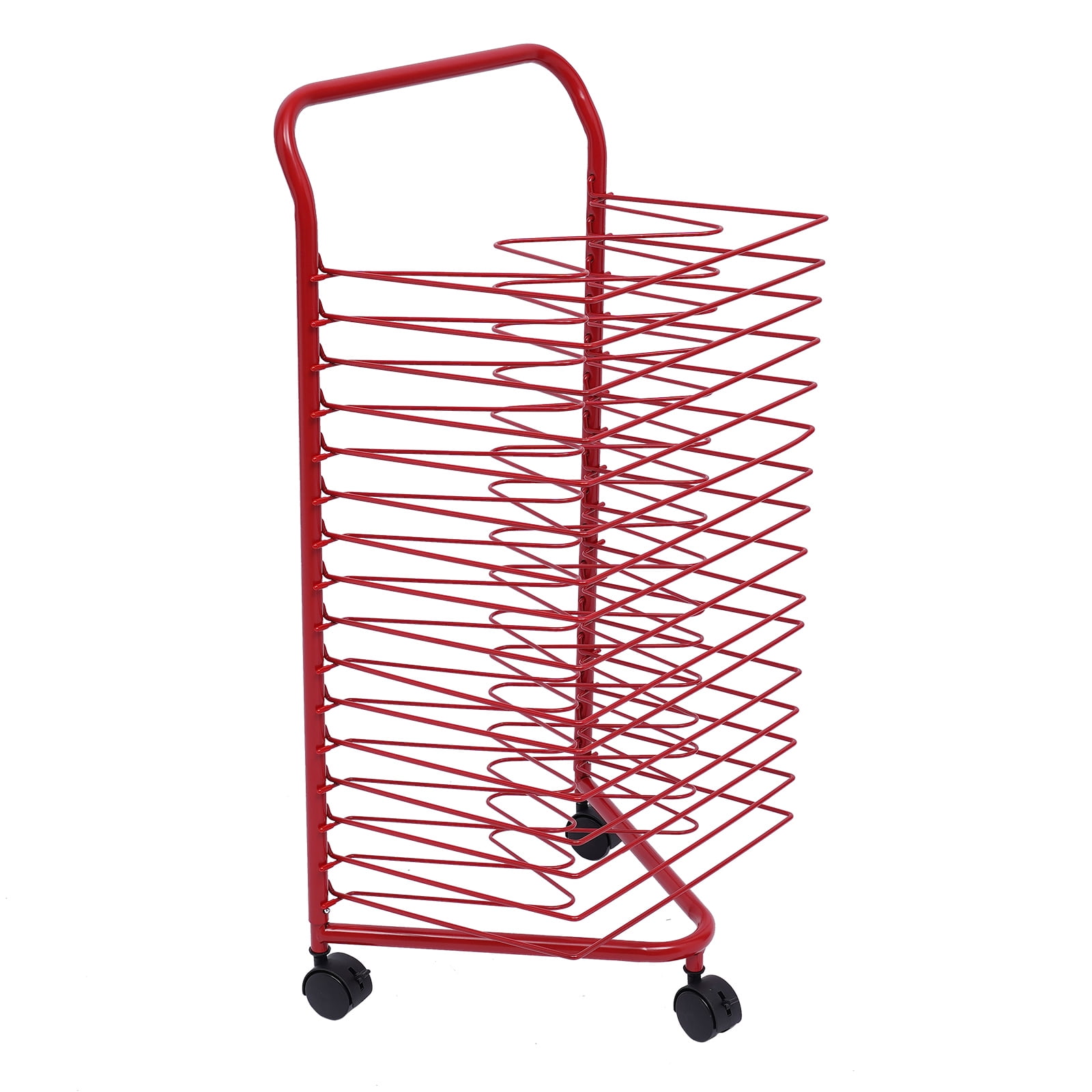 Art Drying Rack on Wheels,16 Shelves Metal Paint Drying Rack Artwork