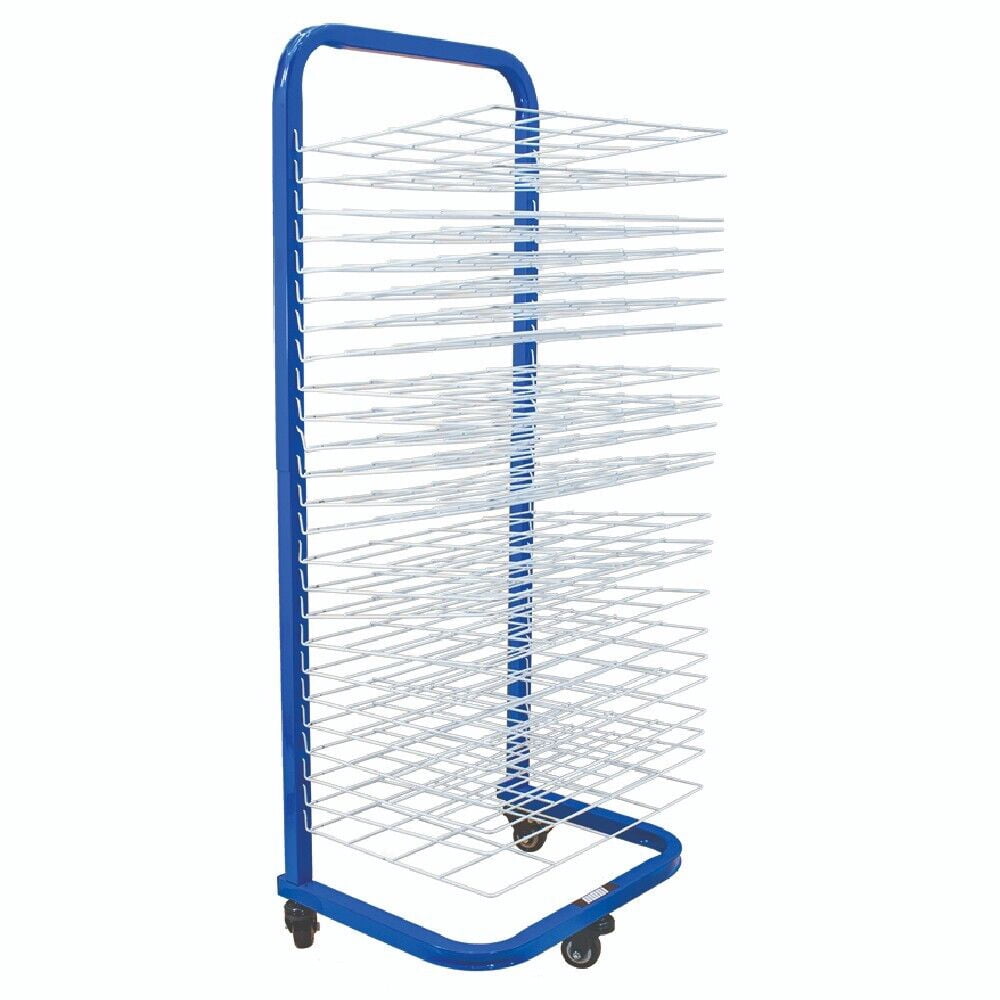 Joymaney Art Drying Rack With 25 Removable Shelves - Classroom & Studio Storage Solution