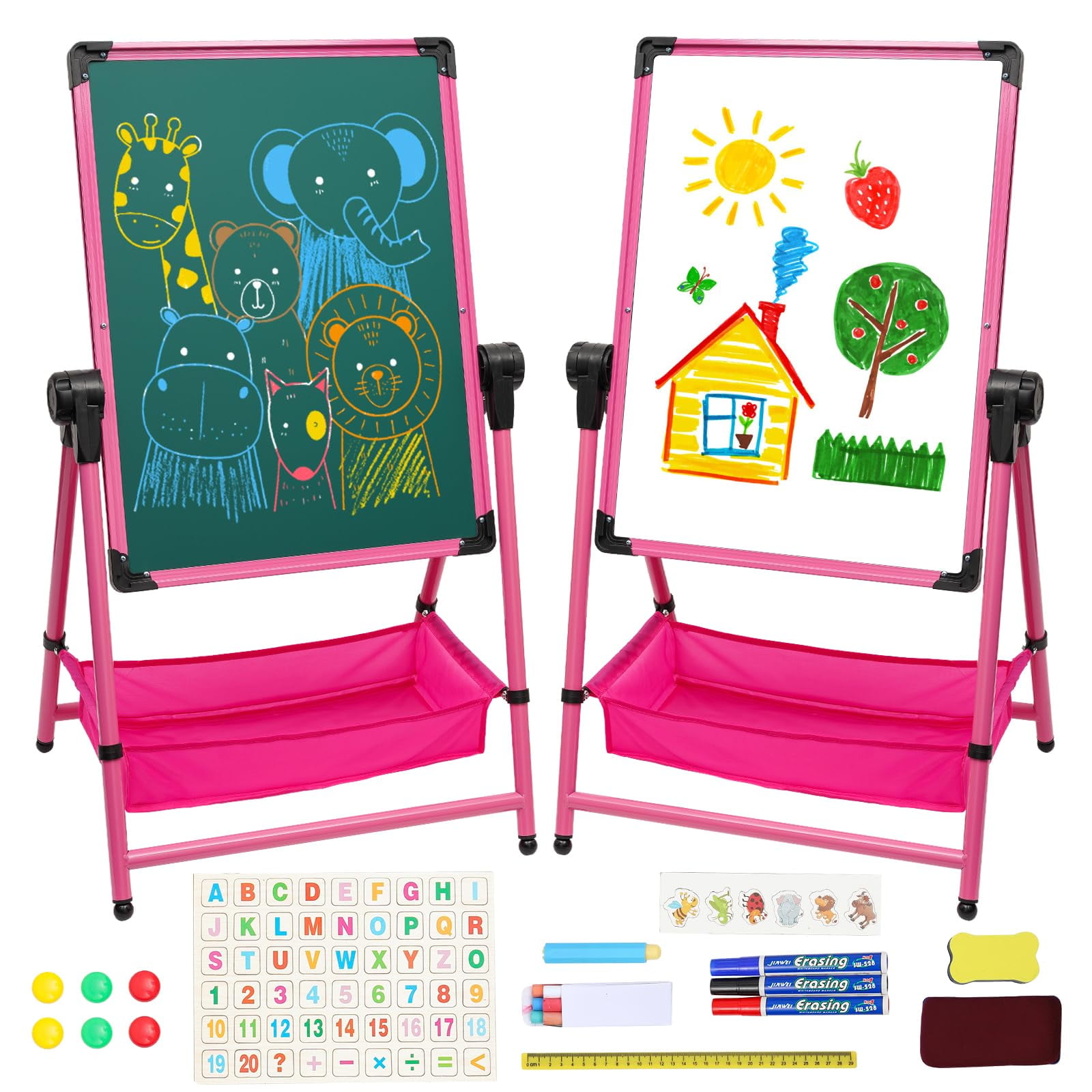 Art Easel for Kids Double Sided Easel Designed with Height Adjustable