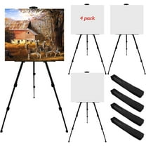 Art Easel Stand for Painting Canvases - 66-Inch Adjustable Metal for Adults Tabletop & Outdoor Use - Lightweight Portable Easel for Displaying & Drawing - Sturdy,4-Pack.