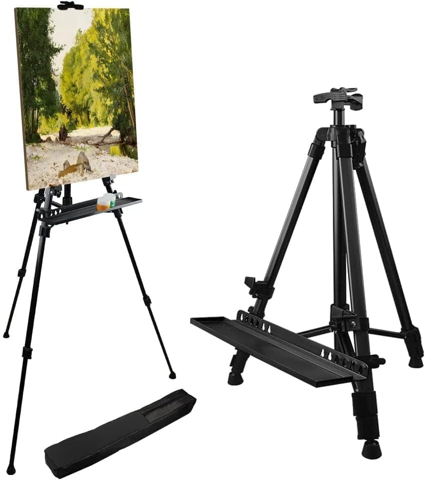 Art Easel Stand for Painting and Sign - Aluminum Metal Tripod ...