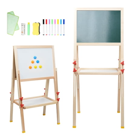Art Easel for Kids, MoHern Kids Chalkboard Easel, Double Sided Children Standing Chalkboard (50.39IN)