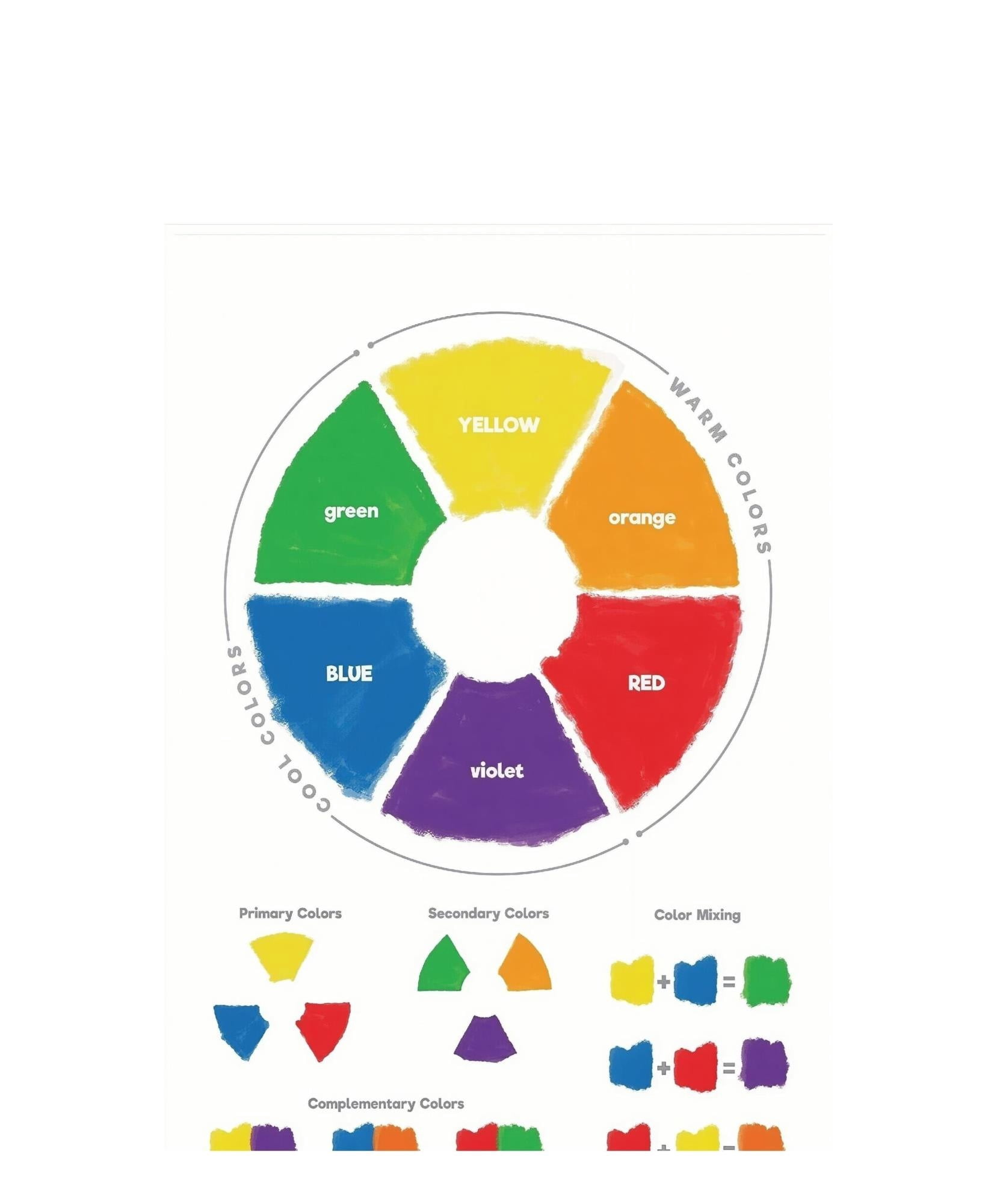 Art Education Color Theory Poster Warm Cool Palette Wall Art - Walmart.com