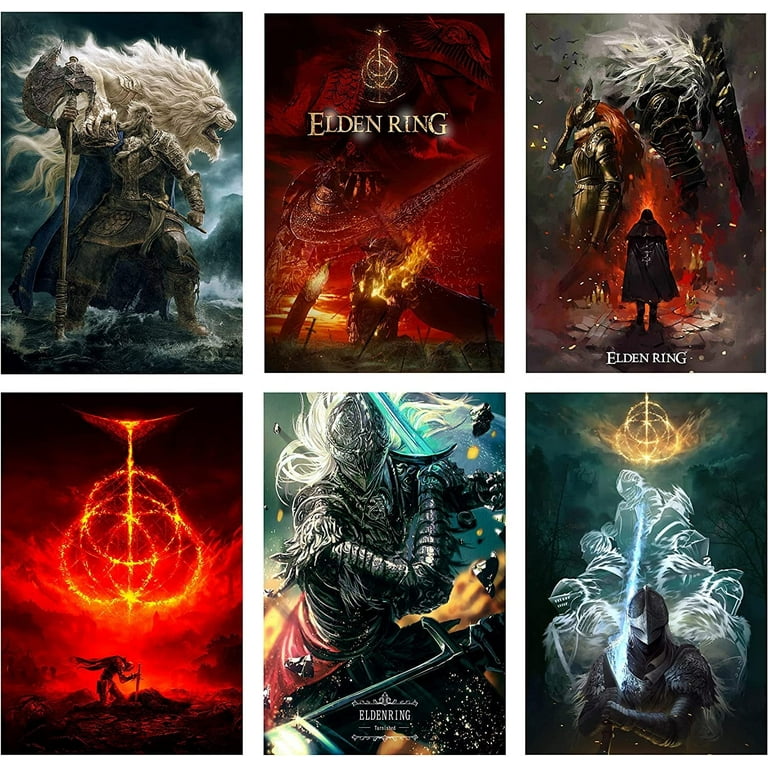 Art Elden Ring Gaming Poster Canvas Print Collection Gift for Game