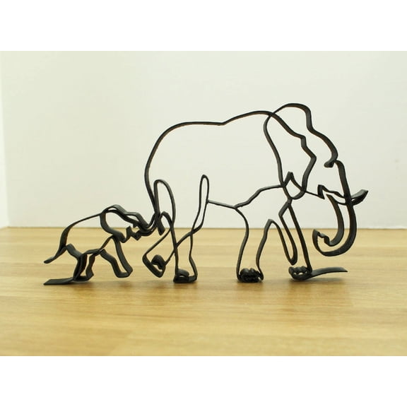 Art Elephant Family Desktop Decoration