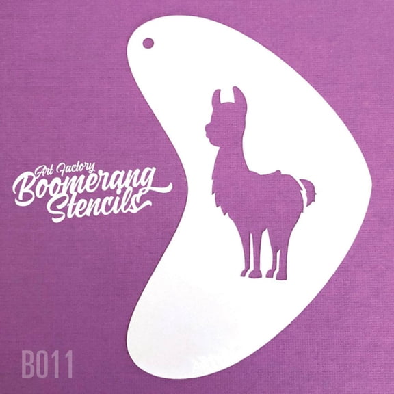 Art Factory Boomerang Stencil - Llama, Reusable Face Painting Stencil, Great for Fairs, Carnivals, Party and Halloween