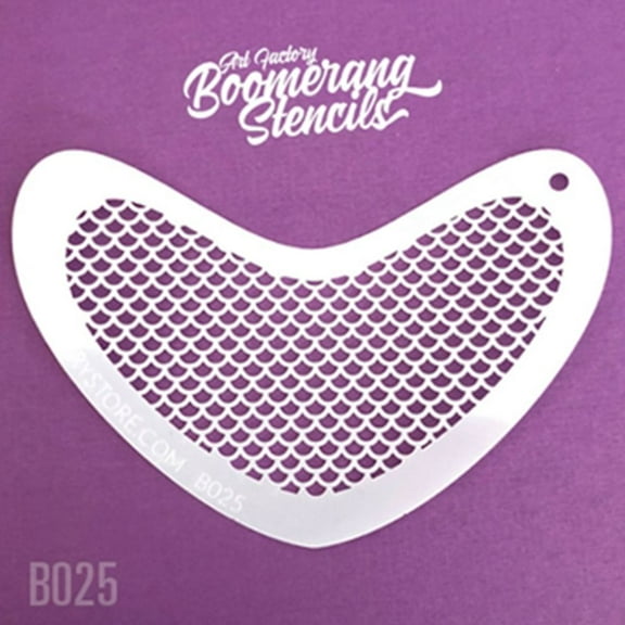 Art Factory Boomerang Stencil - Small Scales, Reusable Face Painting Stencil, Great for Fairs, Carnivals, Party and Halloween