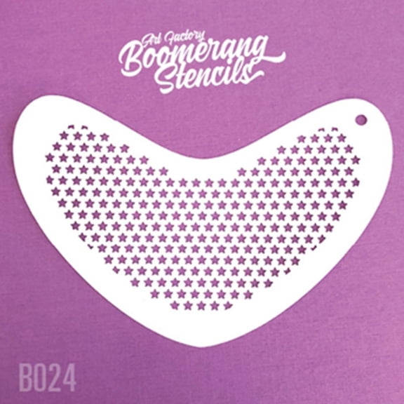 Art Factory Boomerang Stencil - Small Stars, Reusable Face Painting Stencil, Great for Fairs, Carnivals, Party and Halloween