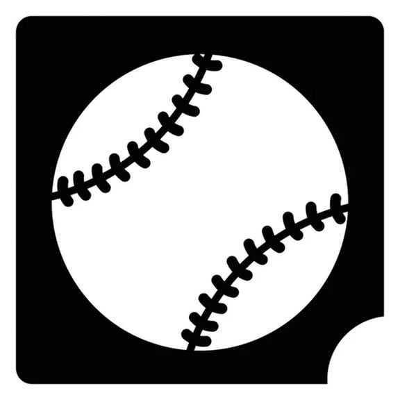 Art Factory Glitter Tattoo Stencil - Baseball (5/pack), Temporary Tattoo Template for Kids Adults, Face Paint Stencil Body Art Stencil, Stencil for Face Painting, Party, Festival,2"x2"