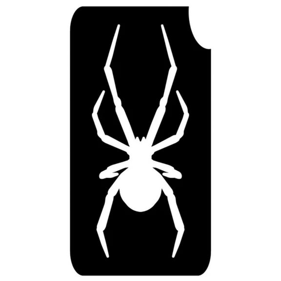 Art Factory Glitter Tattoo Stencil - Black Widow Spider (5/pack), Temporary Tattoo Template for Kids Adults, Face Paint Stencil Body Art Stencil, Stencil for Face Painting, Party, 1.7'' x 3.25''