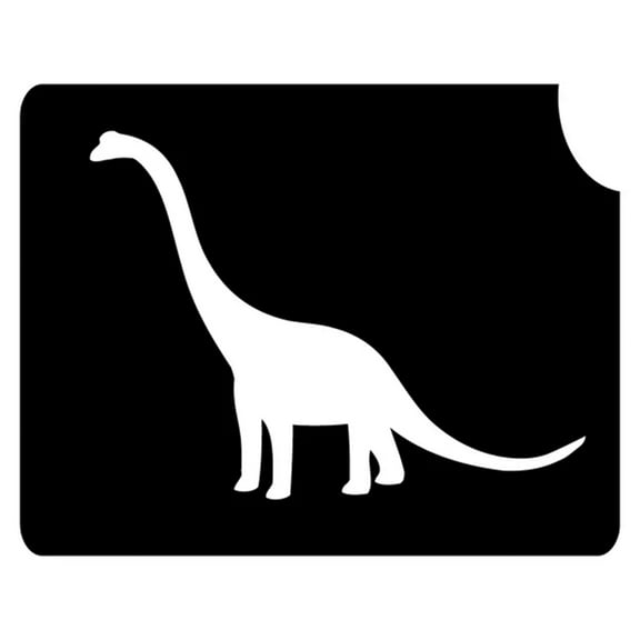 Art Factory Glitter Tattoo Stencil - Brachiosaur Dinosaur (5/pack), Temporary Tattoo Template for Kids Adults, Face Paint Stencil Body Art Stencil, Stencil for Face Painting, Party, 2.8"x2.14"