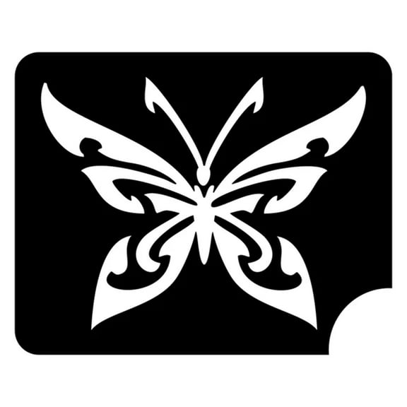 Art Factory Glitter Tattoo Stencil - Butterfly (5/pack), Temporary Tattoo Template for Kids Adults, Face Paint Stencil Body Art Stencil, Stencil for Face Painting, Party,Festival, 2.6'' x 2''