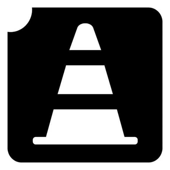 Art Factory Glitter Tattoo Stencil - Construction Cone (5/pack), Temporary Tattoo Template for Kids Adults, Face Paint Stencil Body Art Stencil, Stencil for Face Painting, Party, Festival,2"x2"