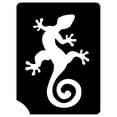 thumbnail image 1 of Art Factory Glitter Tattoo Stencil - Gecko (5/pack), Temporary Tattoo Template for Kids Adults, Face Paint Stencil Body Art Stencil, Gecko Stencil for Face Painting, Party, Festival , 3"x2.25", 1 of 1
