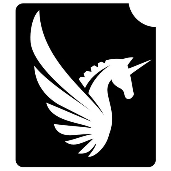 Art Factory Glitter Tattoo Stencil - Unicorn Wings (5/pack), Temporary Tattoo Template for Kids Adults, Face Paint Stencil Body Art Stencil, Stencil for Face Painting, Party, Festival, 2.3'' x 2.7''