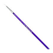 Art Factory Studio Face Painting Brush - Round 1", Professional Face Painting Brush, Purple Acrylic Handle, White Synthetic Bristles, Nickel Plated Ferrule
