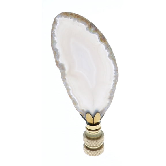 Art Finials - Agate Slice w/ brass base, Set of 2