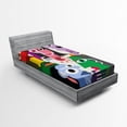 thumbnail image 1 of Art Fitted Sheet, Women with Emotions Modern Abstract Colorful Paintings Style Fun Shapes Design Print, Soft Decorative Fabric Bedding, Twin Size, Multicolor, by Ambesonne, 1 of 2