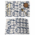 thumbnail image 1 of Art Flowers Placemats Set of 12, Vintage Blue Beige Floral Tie-dye Texture Country Non-Slip Place Mats Washable Table Mats for Kitchen Dining Table Decorations Indoor/Outdoor, 1 of 9