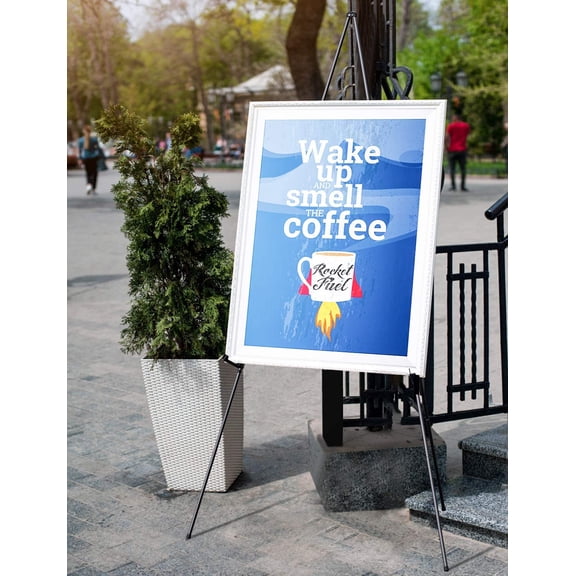 Art Folding Easels for Display, 6 Pack 63 Inches Metal Floor Easel Stand Bulk Tripod Black Collapsible for Sign Artist Poster Wedding | with Carry Bag