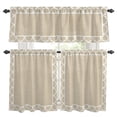 Art Frame Kitchen Curtains Valances 3 Piece Set, Geometric White ...