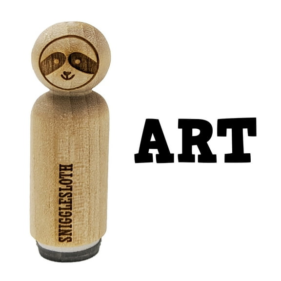 Art Fun Text Rubber Stamp for Scrapbooking Crafting Stamping - Mini 1/2 Inch