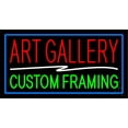 thumbnail image 1 of Art Gallery Custom Framing LED Neon Sign 20 x 37 - inches, Clear Edge Cut Acrylic Backing, with Dimmer - Bright and Premium built indoor LED Neon Sign for art gallery, and exhibition., 1 of 7
