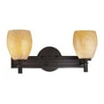 thumbnail image 1 of Art Glass Bath 2-Light 17" Bathroom Vanity Light in Bronze, 1 of 2