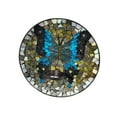 thumbnail image 1 of Art Glass Designs 12" Butterfly Mosaic Candle Holder Charger, 1 of 1
