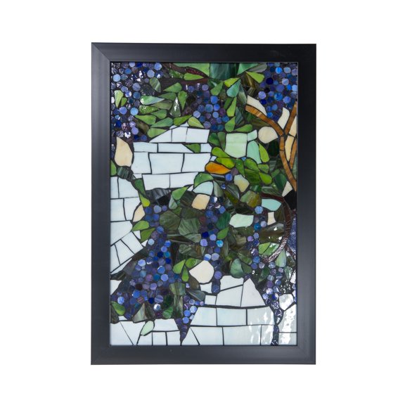 Art Glass Designs 18" Tranquil Grapevine Tree Glass Wall Panel