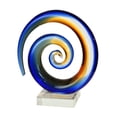 thumbnail image 1 of Art Glass Designs 8" Mystification Handcrafted Swirled Glass Sculpture, 1 of 2