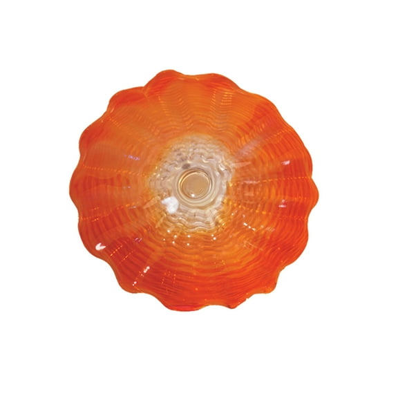 9" Swirling Plate Rim Hand Blown Wall Decoration