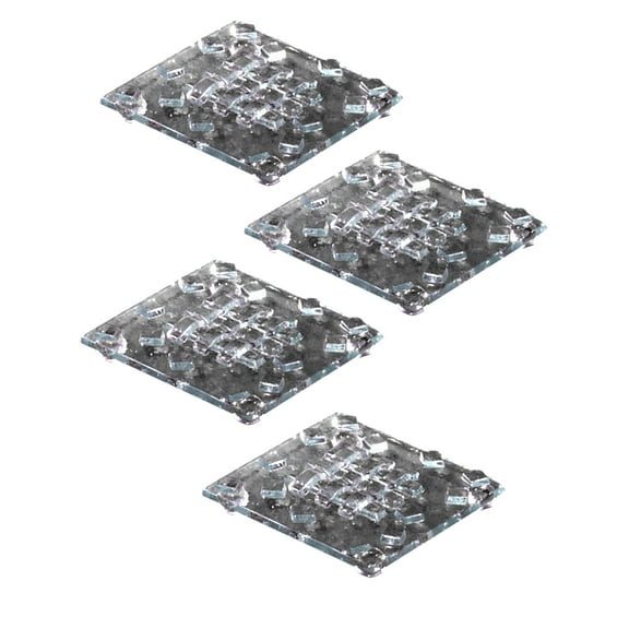 Art Glass Designs Set of 4 Gray Woven Fused Glass Votive Candle Holders 4"