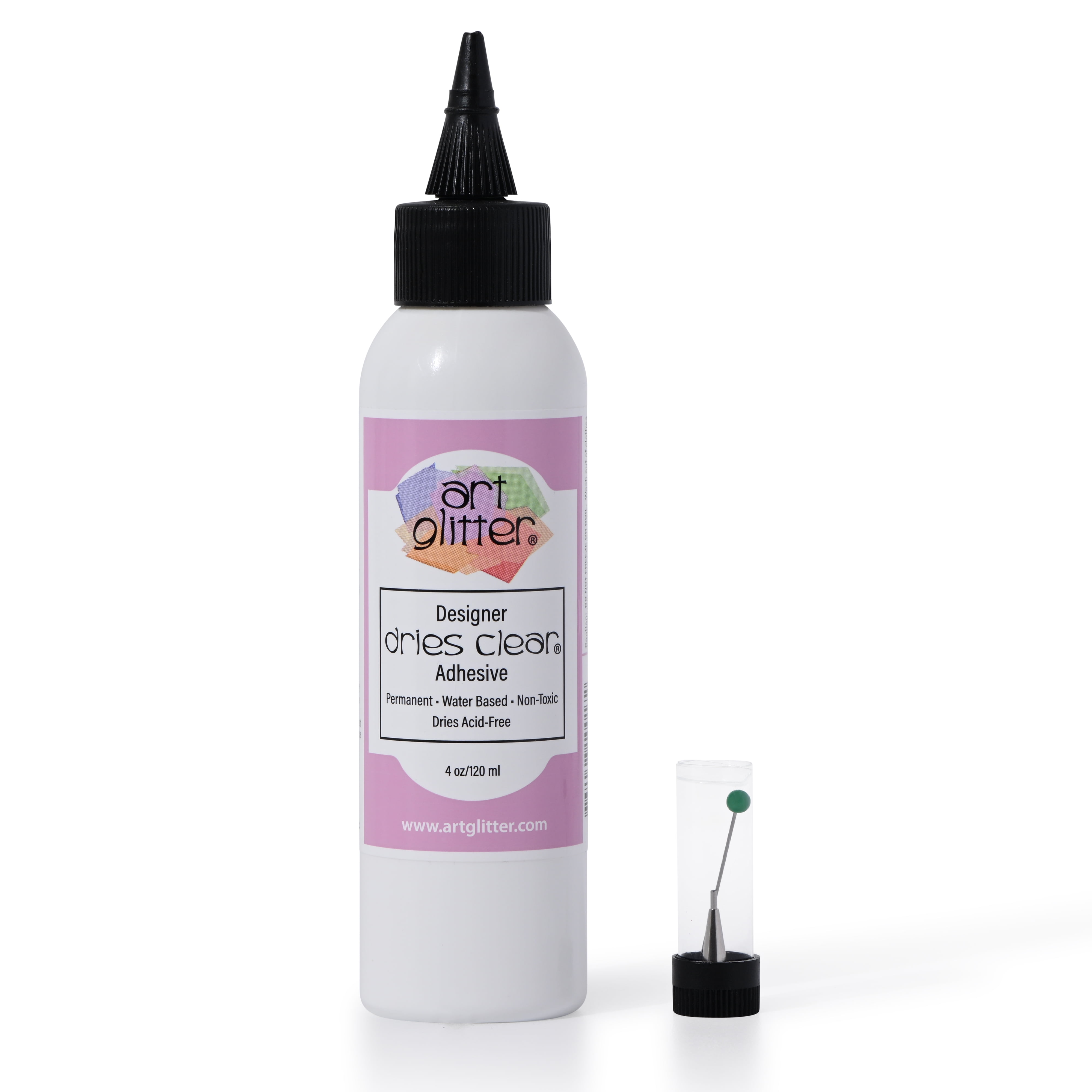 Art Glitter Precision Clear Adhesive Craft Glue 4oz with Metal Tip