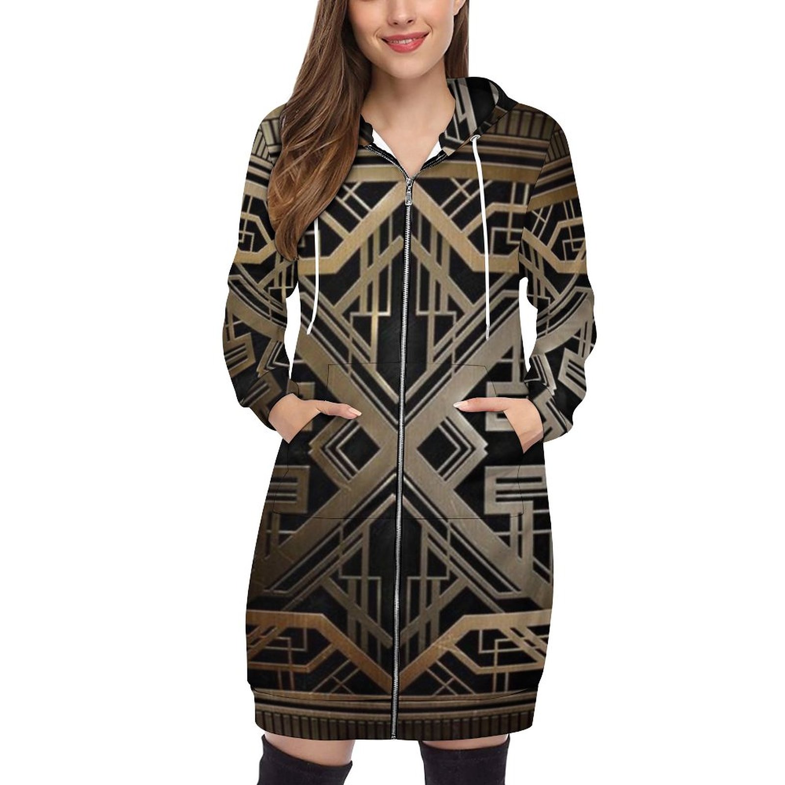 Image showcasing Art Gold Black Vintage Chic 1920 Era The Great Gatsby Pullovers Hoodies ...