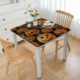 Art Halloween Pumpkins Square Tablecloth 36x36 Inch Washable Table