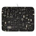 thumbnail image 1 of Art Hand Drawn Doodles Dish Drying Mat for Kitchen, Quick Drying Absorbent Soft Durable 18 x 24", 1 of 10