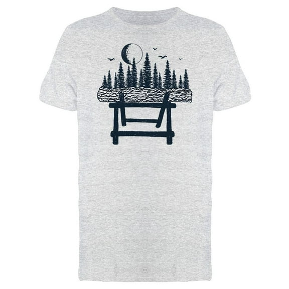 Art Hand Drawn Forest Tee Men's -Image by Shutterstock