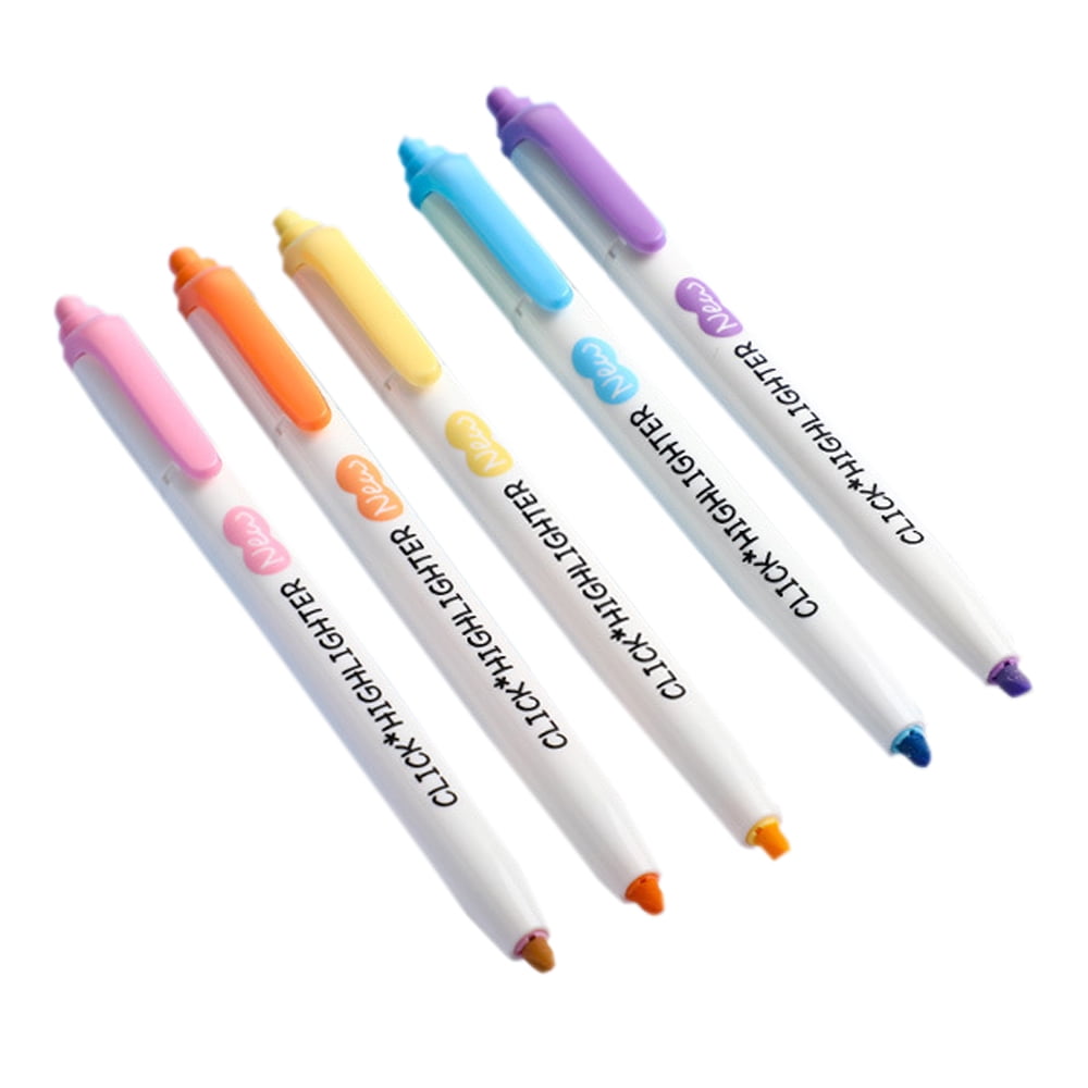 Art Highlighters, 5 Colors Pastel Highlighter Pens Assorted Colors