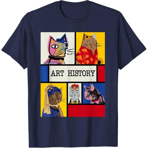 Art History Funny Cat Art Lover Painting Painter Artist Cats T-Shirt Unisex S-5XL Hot Trending Shirt, Vintage Birthday Gift