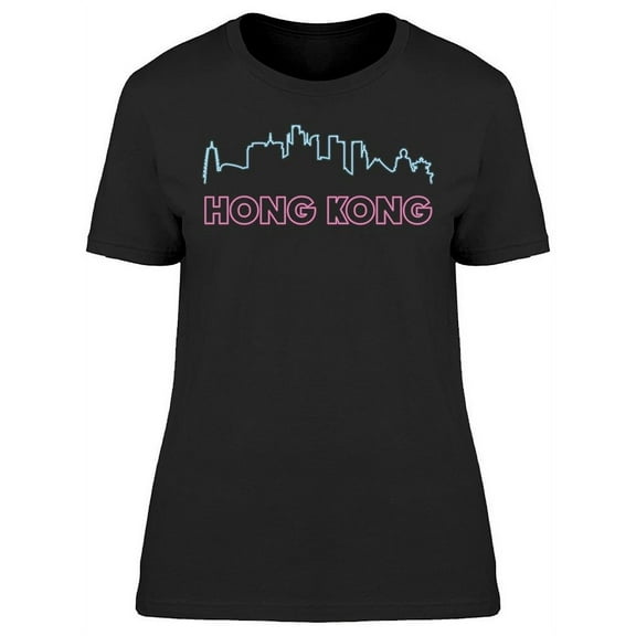 Art Hong Kong Skyline T-Shirt Women -Image by Shutterstock, Female Large