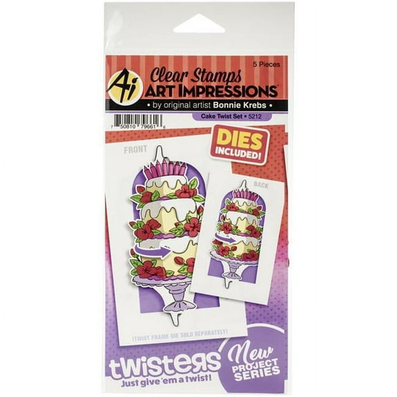 Art Impressions Twisters Stamp & Die Set-Cake Twist