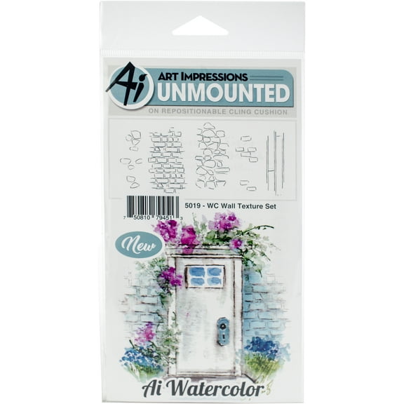 Art Impressions Watercolor Cling Rubber Stamps -Wall Texture