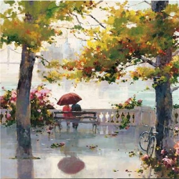 Art In Motion PDX010SIM1010LARGE Across The Bay Poster Print by Marilyn Simandle, 24 x 24 - Large