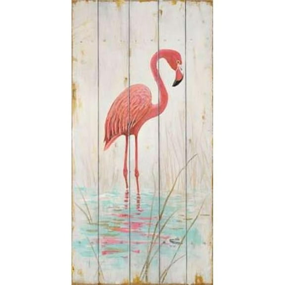 Art In Motion PDX011FIS1235ASMALL Flamingo Poster Print by Arnie Fisk, 10 x 20 - Small
