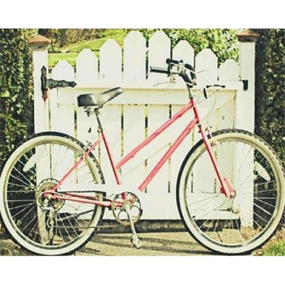 Art In Motion PDX494DVO1007CSMALL Vintage Pink Bike Poster Print by Vicki Dvorak, 8 x 10 - Small